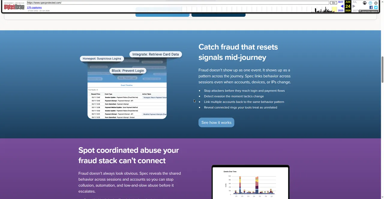Spec (formerly SpecTrust) website screenshot
